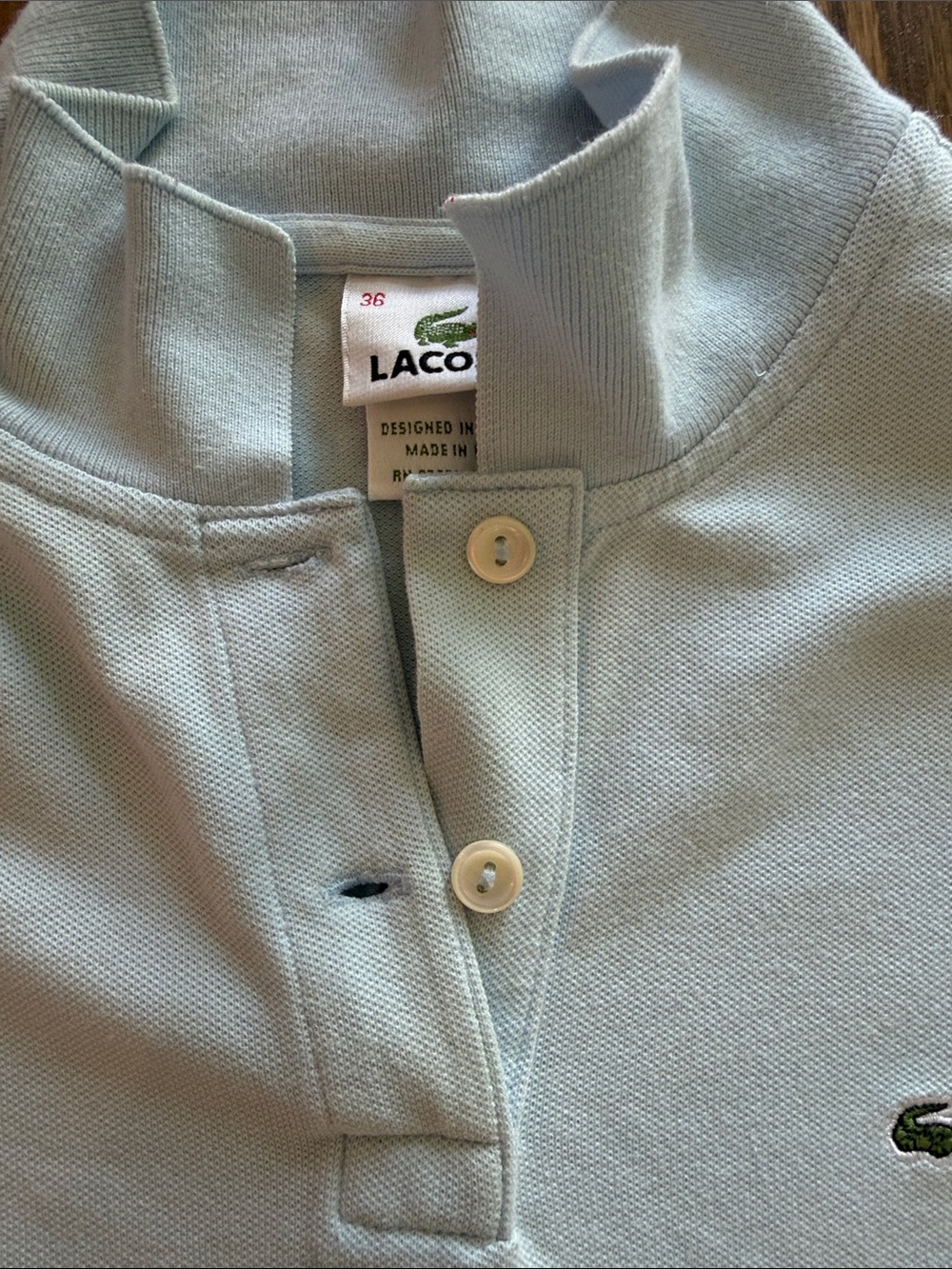 Lacoste Pale Blue Short Sleeve Polo Shirt - Picture 4 of 8